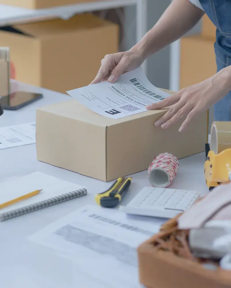 Placing Return Label